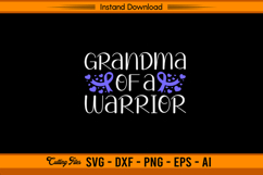 Grandma of a Warrior Stomach Cancer Awareness SVG Product Image 1
