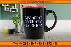 Grandma of a Warrior Stomach Cancer Awareness SVG Product Image 3