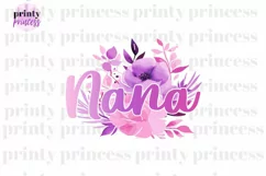 Floral Nana png, Nana sublimation design Product Image 2