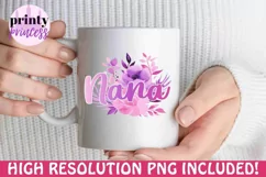 Floral Nana png, Nana sublimation design Product Image 3