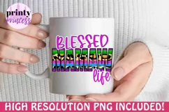 Blessed Mamaw Life png, Leopard Serape Mamaw design Product Image 3