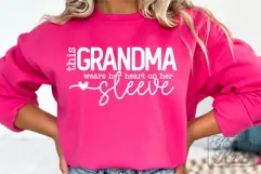 This Grandma Wears Her Heart On Her Sleeve SVG Mothers Day Product Image 1