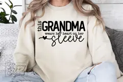 This Grandma Wears Her Heart On Her Sleeve SVG Mothers Day Product Image 3
