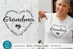 Grandma svg with heart and icon
