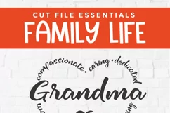 Grandma svg with heart tall Pinterest image