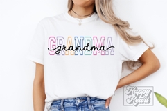 Grandma Varsity Script Pastel SVG PNG - Mothers Day Trendy Product Image 1