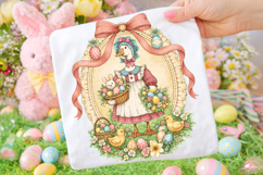 Retro Vintage Goose Easter PNG, Bunny Easter PNG, Easter Egg Product Image 1