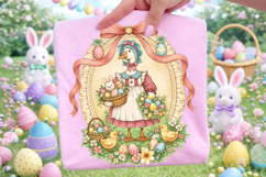 Retro Vintage Goose Easter PNG, Bunny Easter PNG, Easter Egg Product Image 3
