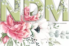 GRANDMA PNG Clipar, watercolor GRANDMA Flowers sublimation Product Image 3