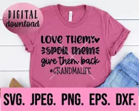 Love Them Spoil Them Grandma Life SVG - Blessed Grandma Product Image 2