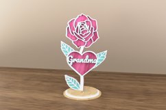 3D Rose Laser Cut File - Rose For Grandma Product Image 2