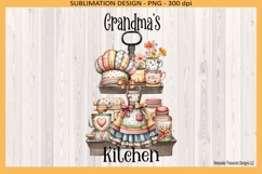 Grandma’s Kitchen Sublimation PNG, Vintage Tiered Tray Decor Product Image 1