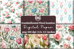 Grand millennial Floral Seamless Patterns Product Image 1