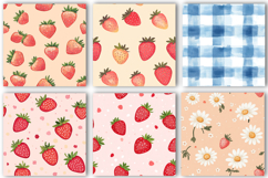 Grandmillennial Strawberry Seamless Pattern Product Image 2