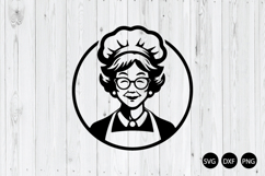 Grandmother Cook Chef Logo SVG, Chef Logo SVG, Chef SVG Product Image 1