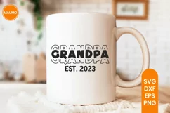 Grandpa est 2023, baby shower, Pregnancy svg quote, New mom Product Image 2