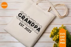 Grandpa est 2023, baby shower, Pregnancy svg quote, New mom Product Image 3