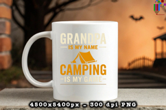 Grandpa Camping PNG Funny Quote Outdoor Adventure Art