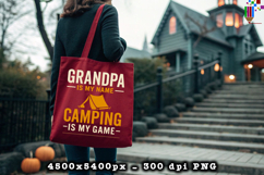 Grandpa Camping PNG Funny Quote Outdoor Adventure Art