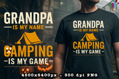 Grandpa Camping PNG Funny Quote Outdoor Adventure Art