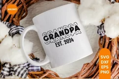 Grandpa est 2024 | baby shower, Pregnancy svg quote, New mom Product Image 2