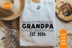 Grandpa est 2024 | baby shower, Pregnancy svg quote, New mom Product Image 3