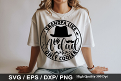 Grandpa like a dad only cooler - Grandpa SVG Design Product Image 1