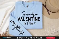Grandpa Valentine Is My Sleeve SVG, Positivity SVG Design Product Image 1