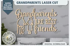 Grandparents Sign Laser Cut Design. Wooden Wall Decor SVG Product Image 1
