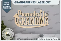 Grandparents Sign Laser Cut Design. Grandma Sign SVG Product Image 1