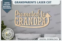 Grandparents Sign Laser Cut Design. Grandpa Sign SVG Product Image 1