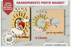 Grandparents Photo Magnet Laser Cut. Photo Frame SVG Product Image 2