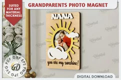 Grandparents Photo Magnet Laser Cut. Photo Frame SVG Product Image 1