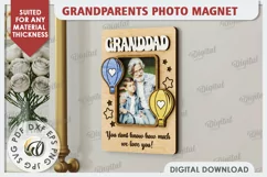 Grandparents Photo Magnet Laser Cut. Photo Frame SVG Product Image 1