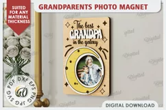 Grandparents Photo Magnet Laser Cut. Photo Frame SVG Product Image 1
