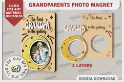 Grandparents Photo Magnet Laser Cut. Photo Frame SVG Product Image 2