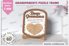 Grandparents Puzzle Frame Laser Cut. 3D Family Frames SVG Product Image 1
