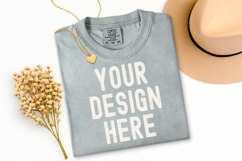 Comfort Colors C1717 Shirt Mockup Bundle, Flat lay Mockup Product Image 17