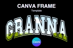 GRANNA Canva Frame Mother Day GRANDMA Photo Frame Template Product Image 1