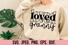 Loved Granny SVG - Mothers Day Granny - Cool Granny Product Image 1