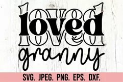 Loved Granny SVG - Mothers Day Granny - Cool Granny Product Image 3