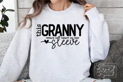This Granny Wears Her Heart On Her Sleeve - Mothers Day PNG Product Image 3