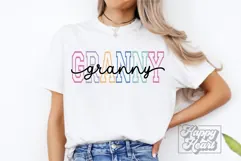 Granny Varsity Script Pastel SVG PNG - Mothers Day Trendy Product Image 1