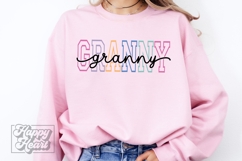 Granny Varsity Script Pastel SVG PNG - Mothers Day Trendy Product Image 2
