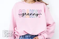 Granny Varsity Script Pastel SVG PNG - Mothers Day Trendy Product Image 2