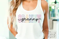 Granny Varsity Script Pastel SVG PNG - Mothers Day Trendy Product Image 3