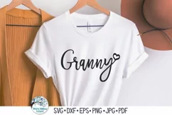 Granny Heart SVG | Sweet Grandmother Love Graphic Product Image 3
