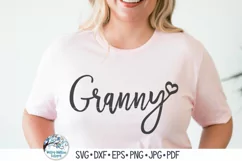 Granny Heart SVG | Sweet Grandmother Love Graphic Product Image 1