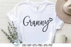 Granny Heart SVG | Sweet Grandmother Love Graphic Product Image 2
