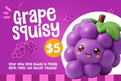 Grape Squishy - A Fun & Cozy Font Product Image 2